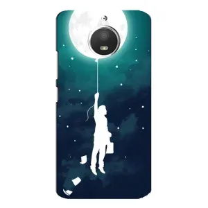 Чехол (ТПУ) с планетами на Motorola MOTO E4 (To The moon)