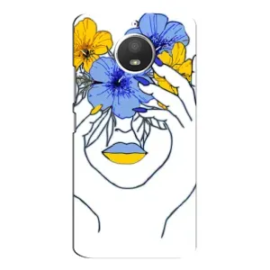 Чехол на Motorola MOTO E4 Украинский дизайн (Украинка на всю голову)