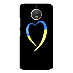 Силиконовый Чехол на Motorola MOTO E4 (Я-Украина) (Украинское сердце)
