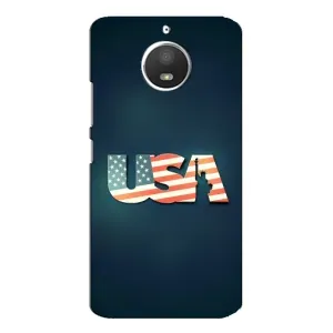 Чехол Флаг USA для Motorola MOTO E4 (USA)