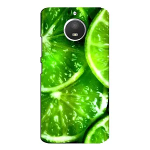 Чехол с изображением вкусной еды для Motorola MOTO E4 (Яркий ЛАЙМ)