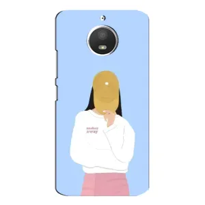 Силіконовый Чохол на Motorola MOTO E4 з картинкой Модных девушек (Жовта кепка)