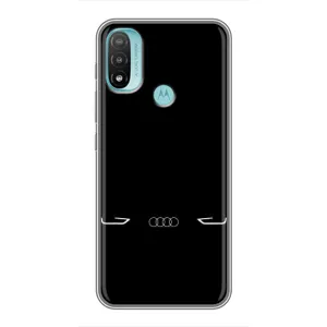Силиконовый бампер с картинкой машины на Motorola MOTO E40 (Силует Audi)