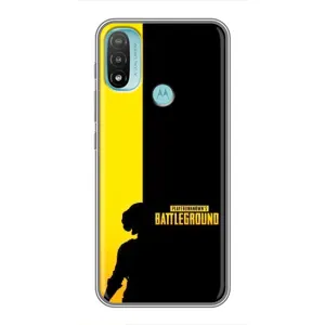 Чохол (TPU) з картинкою "Лого Пабг" на Моторола Мото е40 (Battlegrounds)
