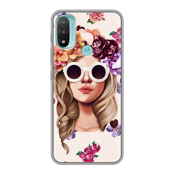 Чехол с рисунком «Девушка в очках» для Motorola MOTO E40 Чехол с рисунком «Девушка в очках» для Motorola MOTO E40