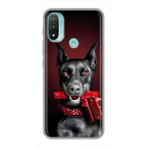 Чохол ДОБЕРМАН для Motorola MOTO E40 (Доберман злий)