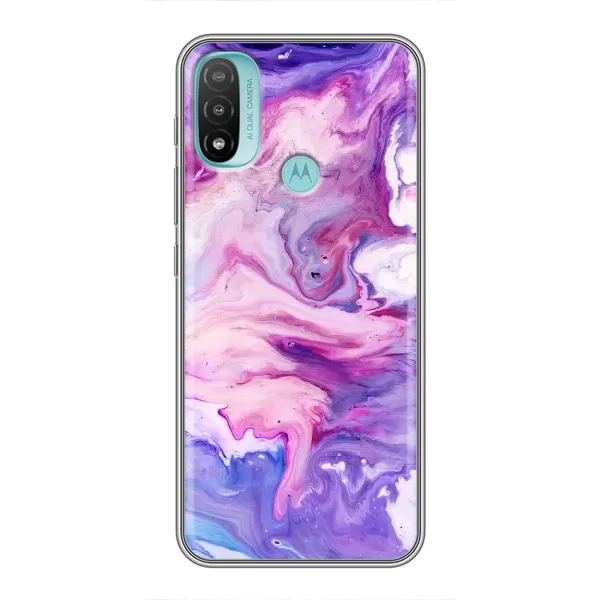 Чехол с рисунком «Фиолетовый мрамор» для Motorola MOTO E40 Чехол с рисунком «Фиолетовый мрамор» для Motorola MOTO E40