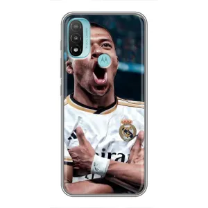Чехол (TPU) с Футболистом на Motorola MOTO E40 (Гол Мбаппе)