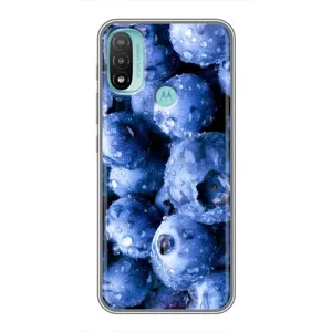 Чехол с изображением вкусной еды для Motorola MOTO E40 (Голубика)