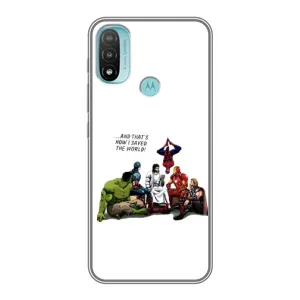 Чехлы для Motorola MOTO E40 (Для Христиан) (Иисус супергерой)