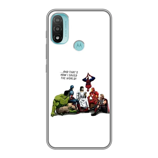 Чехол с рисунком «Иисус супергерой» для Motorola MOTO E40 Чехол с рисунком «Иисус супергерой» для Motorola MOTO E40