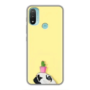 Бампер для Motorola MOTO E40 з картинкою "Песики" (Кактус на голові)