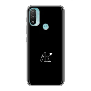 Чехол с картинками на черном фоне для Motorola MOTO E40 (Книжки)