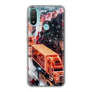 Чехлы на Новый Год Motorola MOTO E40 (Кока Кола)