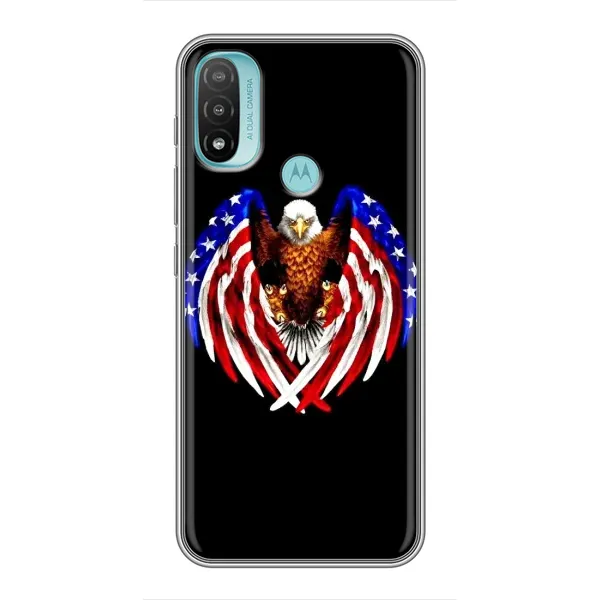 Чехол с рисунком «Крылья США» для Motorola MOTO E40 Чехол с рисунком «Крылья США» для Motorola MOTO E40