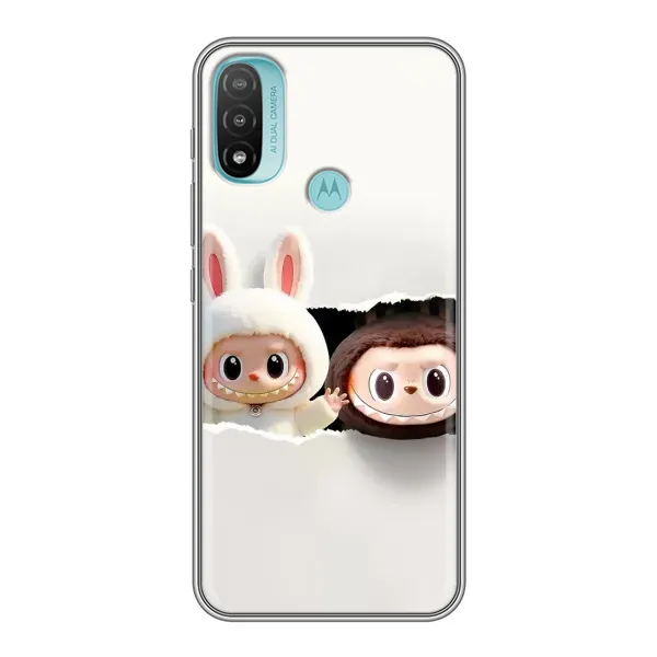 Чехол с рисунком «Фигурки Labubu» для Motorola MOTO E40 Чехол с рисунком «Фигурки Labubu» для Motorola MOTO E40