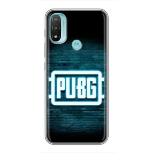Чохол (TPU) з картинкою "Лого Пабг" на Моторола Мото е40 (Лого PUBG)