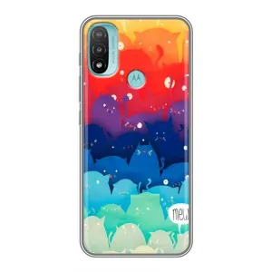 Силіконовий чохол з котиком для Motorola MOTO E40 (Mew)