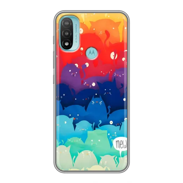Чехол с рисунком «Mew» для Motorola MOTO E40