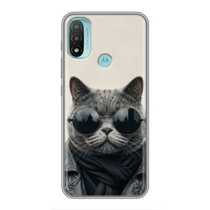 Чохол на тематику: Коти для Motorola MOTO E40 (Модний кіт)