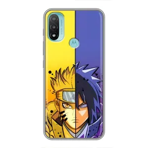 Купить Чохли на телефон з принтом Anime для Motorola MOTO E40 (Naruto Vs Sasuke)