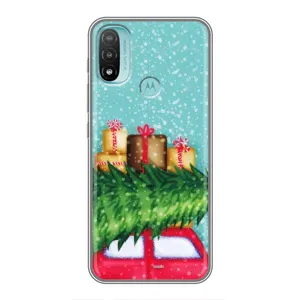Чохол новорічна ялинка на Motorola MOTO E40 (Новорічний настрій)