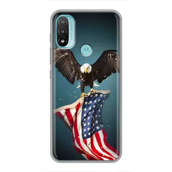 Чехол с рисунком «Орел и флаг» для Motorola MOTO E40 Чехол с рисунком «Орел и флаг» для Motorola MOTO E40