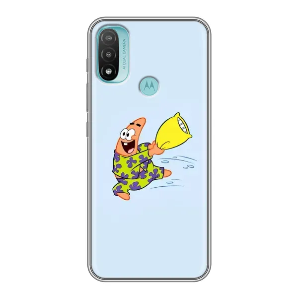 Чехол с рисунком «Патрик с подушкой» для Motorola MOTO E40 Чехол с рисунком «Патрик с подушкой» для Motorola MOTO E40