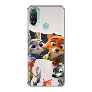 Силиконовый чехол с принтом Зоотрополіс для Motorola MOTO E40 (Персонажи Зоо)