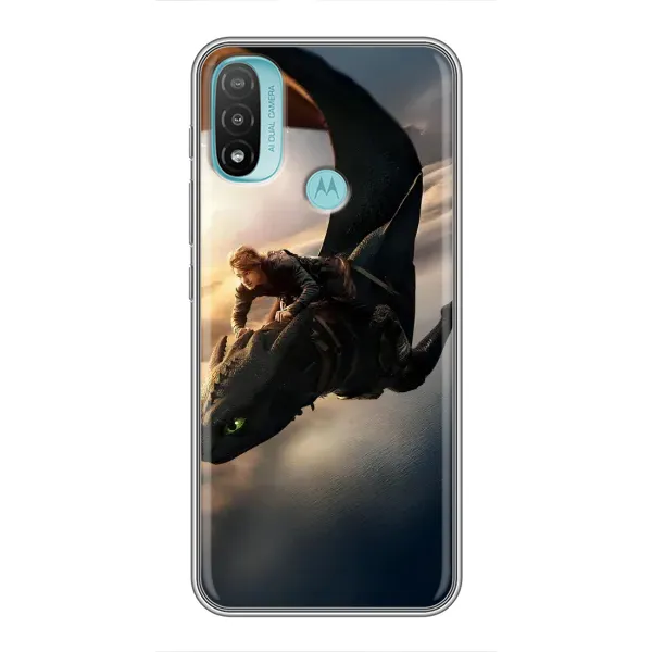 Чехол с рисунком «Полет Беззубика» для Motorola MOTO E40 Чехол с рисунком «Полет Беззубика» для Motorola MOTO E40