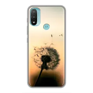 Силіконовий Чохол з кульбабками на Motorola MOTO E40 (Роздмухана кульбабка)