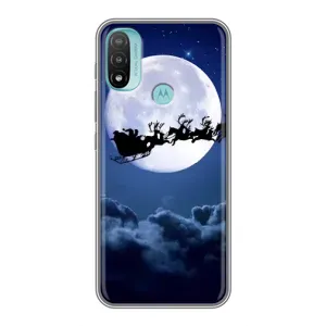 Чохол Санта Клаус для Motorola MOTO E40 (Санта - місяць)