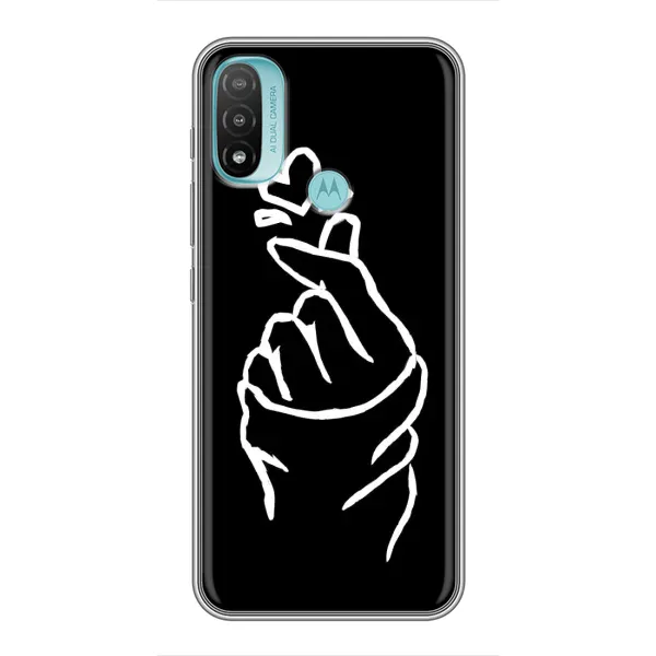 Чехол с рисунком «Сердце на черном» для Motorola MOTO E40 Чехол с рисунком «Сердце на черном» для Motorola MOTO E40