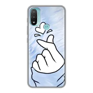 Чехлы (Знак сердечка) на Motorola MOTO E40 (Сердечка знак)