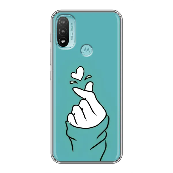Чехол с рисунком «Сердечко на бирюзовом» для Motorola MOTO E40 Чехол с рисунком «Сердечко на бирюзовом» для Motorola MOTO E40