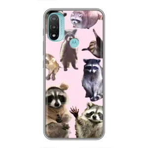 Силіконовий Чохол з Энотами на Motorola MOTO E40 (Смішні Єноти)