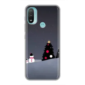 Чехлы на Новый Год Motorola MOTO E40 (Снеговички)