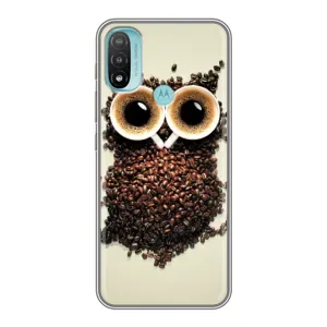 Чохли з принтом СОВИ для Motorola MOTO E40 (Сова з зерен кави)