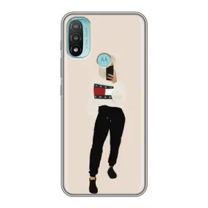 Силиконовый Чехол на Motorola MOTO E40 с картинкой Стильных Девушек (Стильная)
