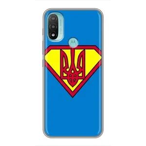 Чехол с картинкой (Патриотический ГЕРБ) на Motorola MOTO E40 (Super - Герб)