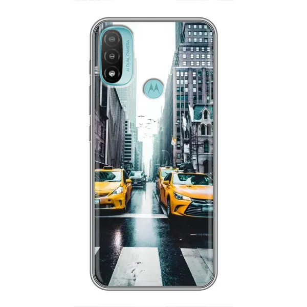 Чехол с рисунком «Такси» для Motorola MOTO E40 Чехол с рисунком «Такси» для Motorola MOTO E40