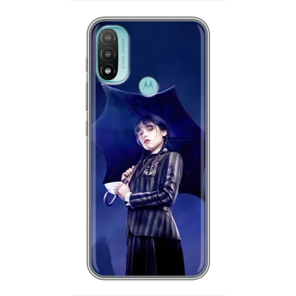 Чехол с рисунком «Уэнсдей с зонтом» для Motorola MOTO E40 Чехол с рисунком «Уэнсдей с зонтом» для Motorola MOTO E40