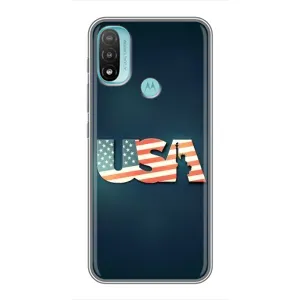 Чехол Флаг USA для Motorola MOTO E40 (USA)