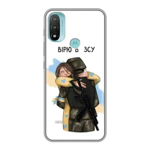 Патриотический Чехол для Motorola MOTO E40 (Верим в ЗСУ)