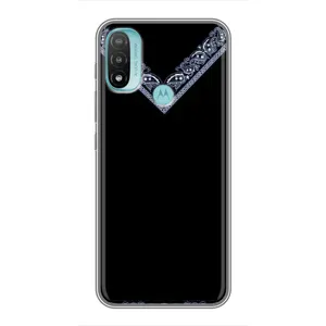 Силиконовый Чехол на Motorola MOTO E40 (Воротник вышиванки)