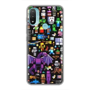 Чохол майнкрафт для Motorola MOTO E40 (Усі персонажі)
