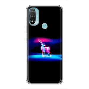 Силіконовий бампер з картинкою звірів для Motorola MOTO E40 (Яскравий олень)