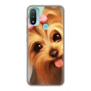 Чохол (ТПУ) Милі песики для Motorola MOTO E40 (Йоркширський тер'єр)