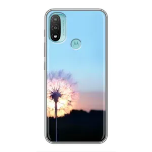 Силіконовий Чохол з кульбабками на Motorola MOTO E40 (Захід з кульбабкою)