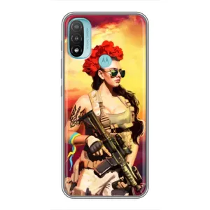 ЗСУ Чехлы (TPU) для Motorola MOTO E40 (Женщина солдат)